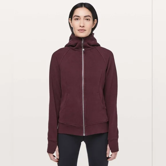 Lululemon Scuba Hoodie Light Cotton Fleece Dark Adobe Size 6 - Picture 2 of 8